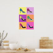 Pop Kunst Stiletto-pompen / schoenen / hakken Poster (Keuken)