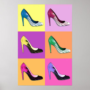 Pop Kunst Stiletto-pompen / schoenen / hakken Poster