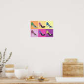 Pop Kunst Stiletto-pompen / schoten / hoog niveau Poster (Keuken)