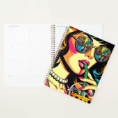 Pop Kunst Stripboek Vrouw Drink Boba Planner (Display)