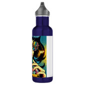 Pop Kunst Stripboek  Vrouw Drink Boba Waterfles (Rechts)