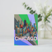 Pop kunst stripverhaal stijl Chicago Illinois Keep Briefkaart (Staand voorkant)