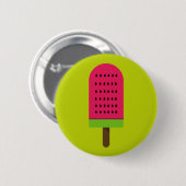 Pop Kunst watermeloen schattige fruitpaprika Ronde Button 5,7 Cm (Voorkant /achterkant)
