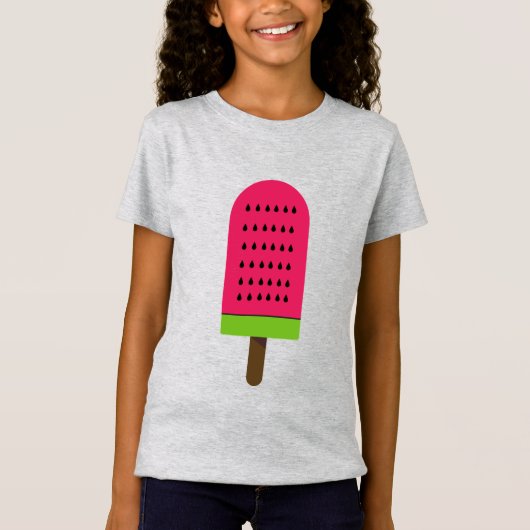 Pop Kunst watermeloen schattige fruitpaprika T-shirt (Voorkant)
