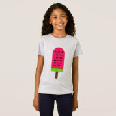 Pop Kunst watermeloen schattige fruitpaprika T-shirt (Voorkant volledig)
