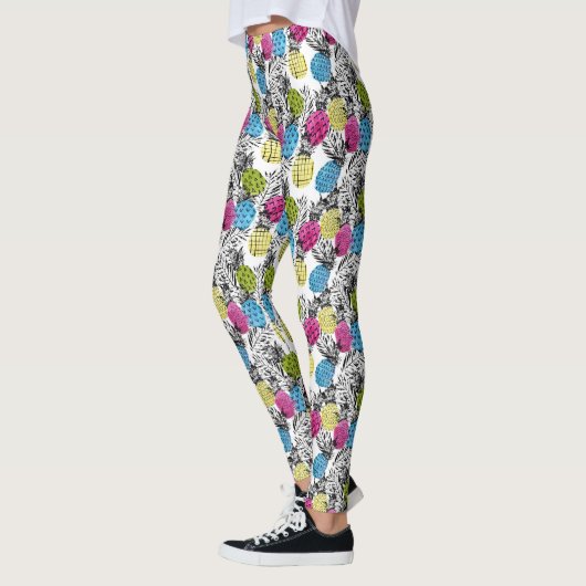 Pop kunstananassen en palmbladeren 2 leggings (Links)