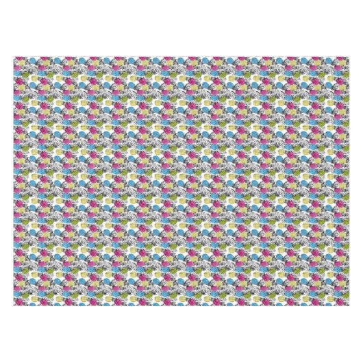 Pop kunstananassen en palmbladeren 2 tafelkleed (Voorkant (Horizontaal))