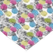 Pop kunstananassen en palmbladeren 2 tafelkleed (Gekanteld)