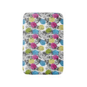 Pop kunstananassen en palmbladeren badmat (Voorkant Verticaal)