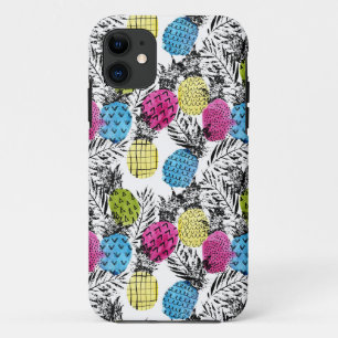 Pop kunstananassen en palmbladeren Case-Mate iPhone case