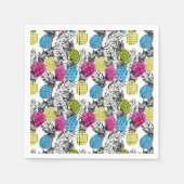 Pop kunstananassen en palmbladeren servet (Voorkant)