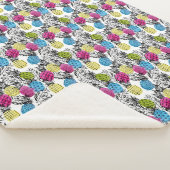 Pop kunstananassen en palmbladeren sherpa deken (3/4)