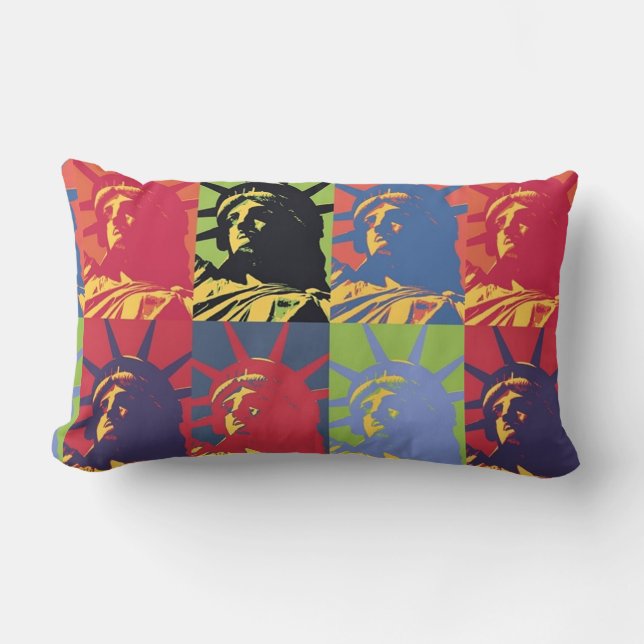 Pop Kunstbeeld van Liberty American Kussen (Voorkant)