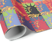 Pop Kunstbeeld van Liberty New York City Cadeaupapier (Rol Hoek)