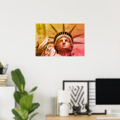 Pop Kunstbeeld van Liberty New York Poster (Thuiskantoor)