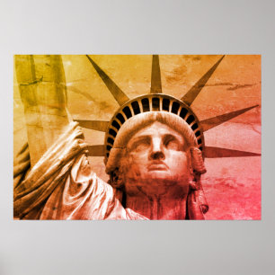 Pop Kunstbeeld van Liberty New York Poster