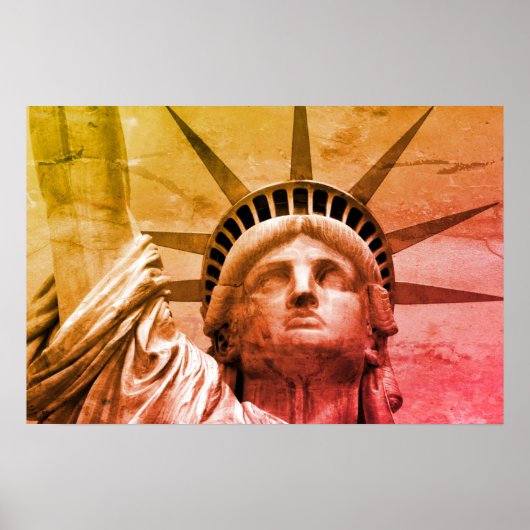 Pop Kunstbeeld van Liberty New York Poster (Voorkant)