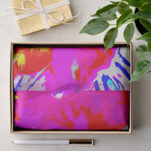 Pop kunstbloem tissuepapier (Geschenk)