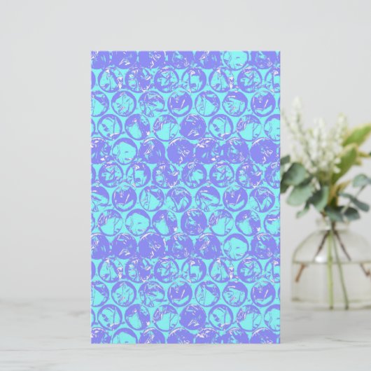 Pop kunstborrelen briefpapier (Staand voorkant)