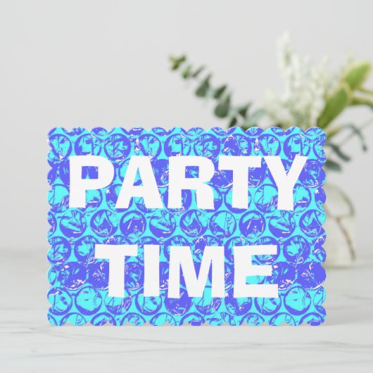 Pop kunstborrelen kaart (Staand voorkant)