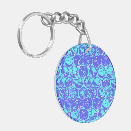 Pop kunstborrelen sleutelhanger (Voorkant Links)