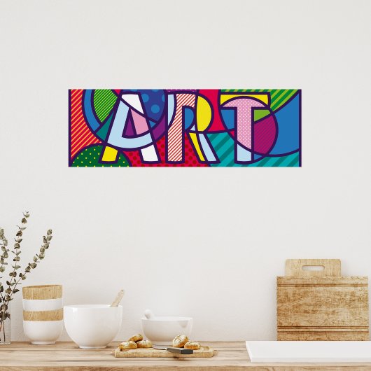 Pop-Kunstbrieven Poster (Keuken)