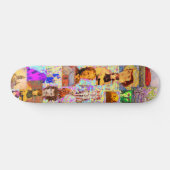 pop kunstcollage persoonlijk skateboard (Horizontaal)