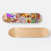 pop kunstcollage persoonlijk skateboard (Horizontaal)
