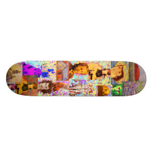 pop kunstcollage persoonlijk skateboard
