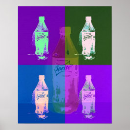 Pop kunstflessen poster