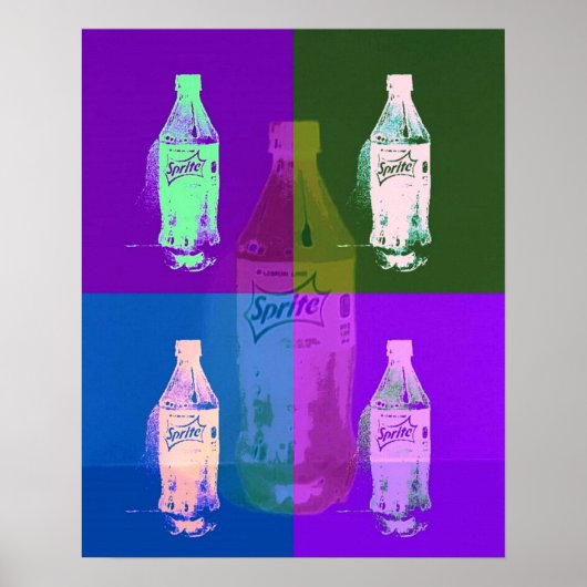 Pop kunstflessen poster (Voorkant)