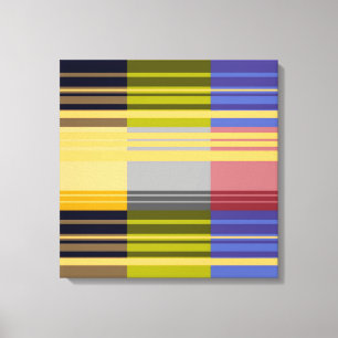 Pop Kunstkleurig Stripes Patrooncanvas Canvas Afdruk
