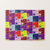 Pop, kunstmeisje met lange haren legpuzzel (Horizontaal)