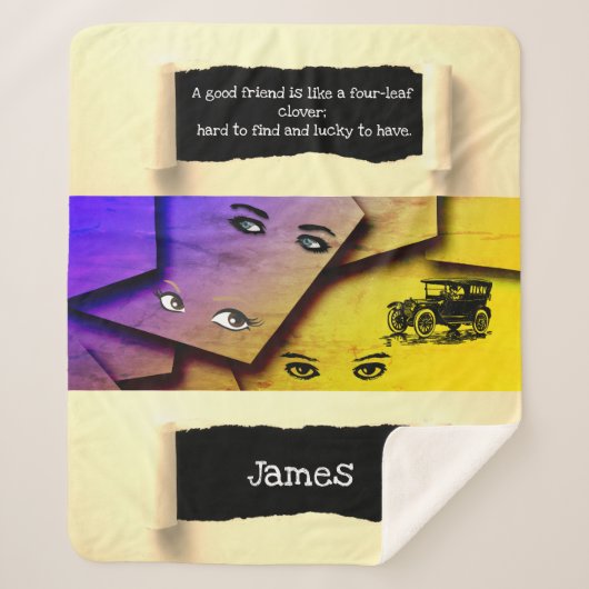 Pop Kunstminimalisme Inspirerend en Motivatie Sherpa Deken (Voorkant)