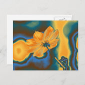 Pop Kunstmooie gele kosmos Briefkaart (Voorkant / Achterkant)