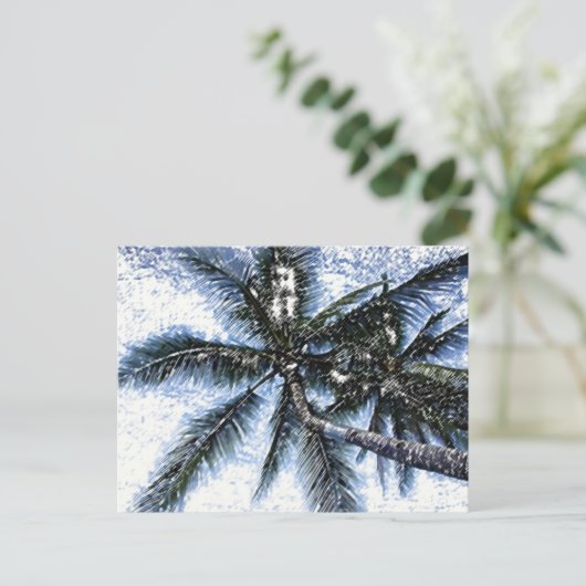 Pop Kunstpalm Briefkaart (Staand voorkant)