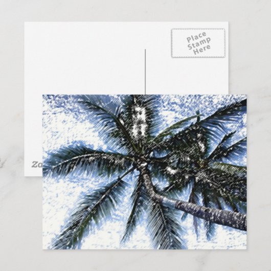 Pop Kunstpalm Briefkaart (Voorkant / Achterkant)