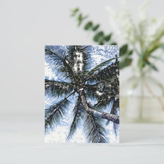 Pop Kunstpalm Briefkaart (Staand voorkant)