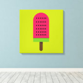 Pop Kunstpaprika's watermeloen Canvas Afdruk (Insitu (Houten vloer))