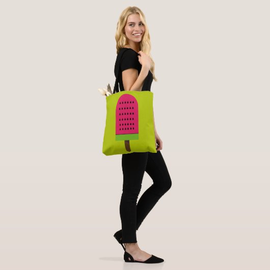 Pop Kunstpaprika's watermeloen Tote Bag (Op model)