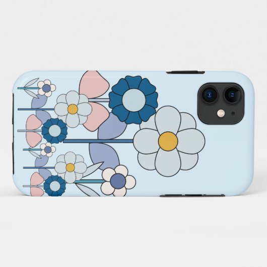 Pop kunstpastelbloemen Case-Mate iPhone case (Achterkant (horizontaal))