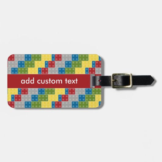 Pop Kunstpatroonkleurige stenen voor jongens Bagagelabel (Voorkant horizontaal)