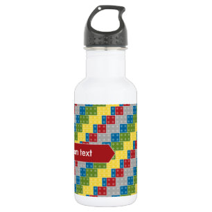 Pop Kunstpatroonkleurige stenen voor jongens Waterfles