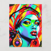 Pop Kunstportret Briefkaart (Voorkant)