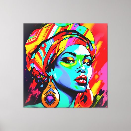 Pop Kunstportret Canvas Afdruk (Voorkant)