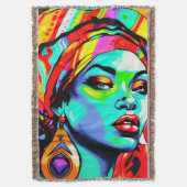 Pop Kunstportret Deken (Voorkant Verticaal)