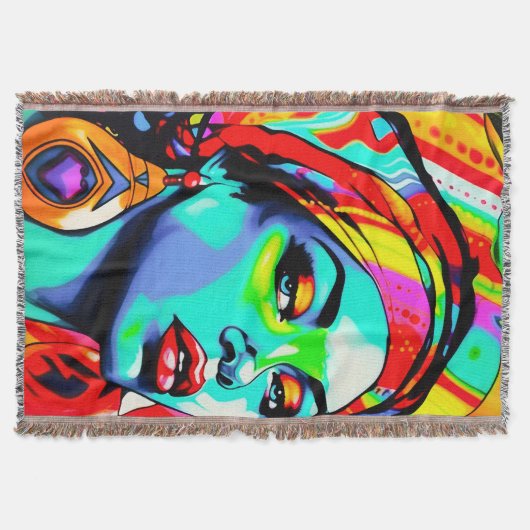 Pop Kunstportret Deken (Voorkant)