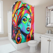 Pop Kunstportret Douchegordijn (In situ)