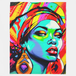 Pop Kunstportret Fleece Deken