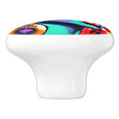 Pop Kunstportret Keramische Knop (Zijkant)